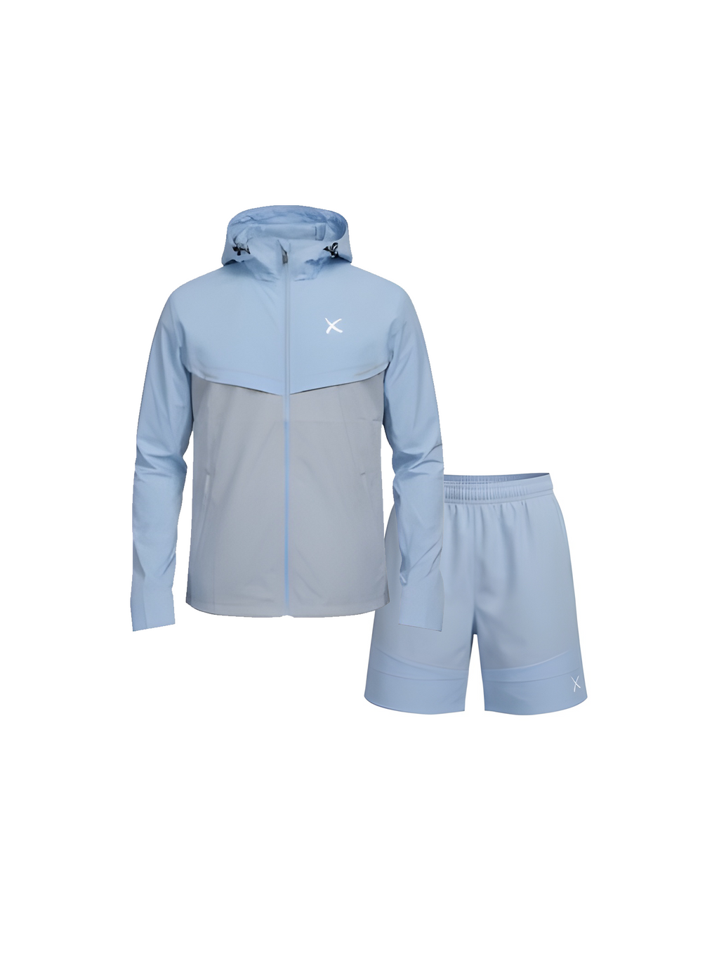 Blue Windbreaker + Shorts