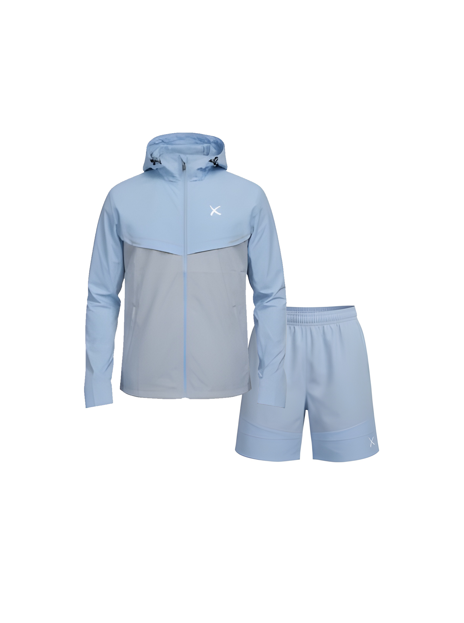 Blue Windbreaker + Shorts
