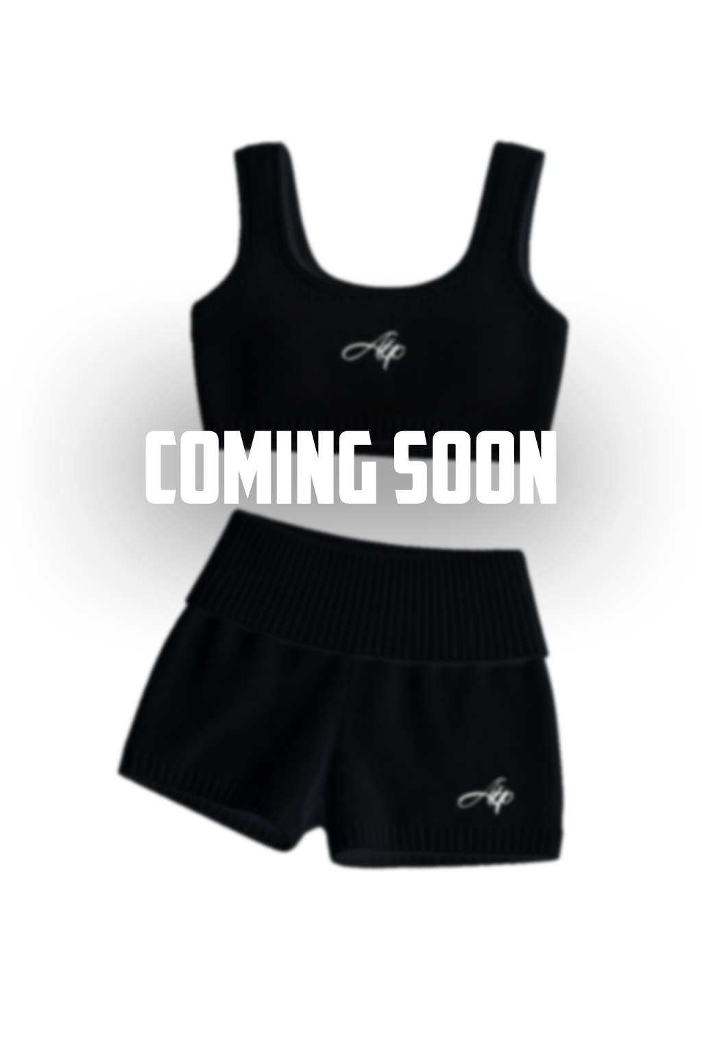 Black Knit Short Set