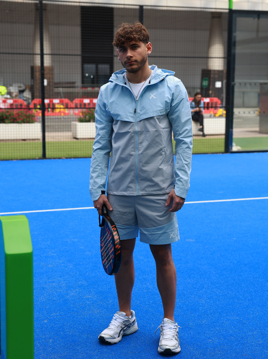 Blue Windbreaker + Shorts