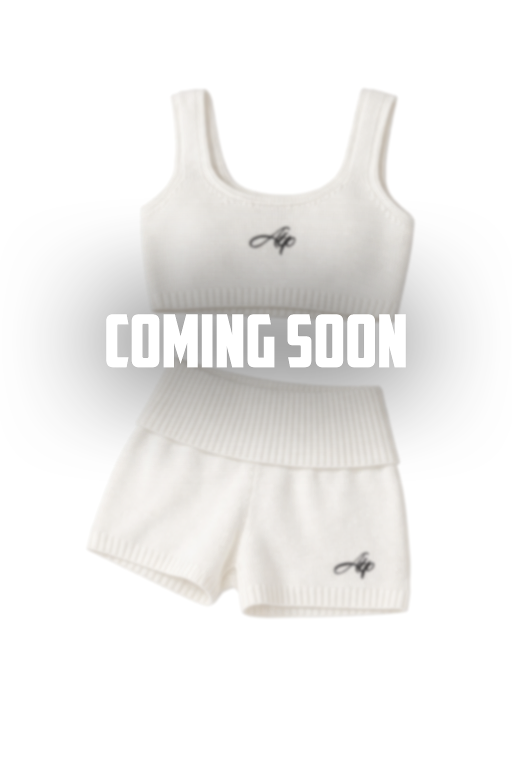 Cream Knit Short Set